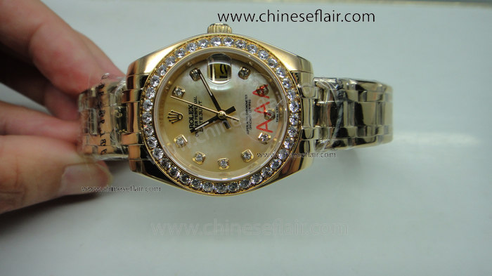 Copy Rolex Masterpiece Datejust Yellow Gold Ladies Watch